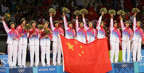 2004年雅典<em>奥运会中国女排</em>圆20年梦-<em>中国女排</em>