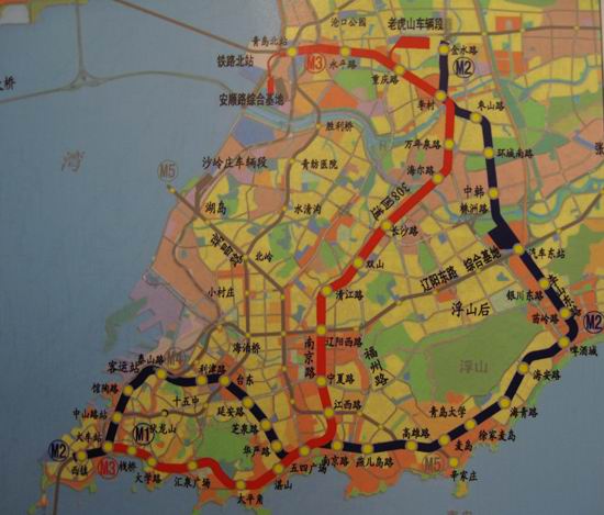 青岛地铁一期确定22个站点