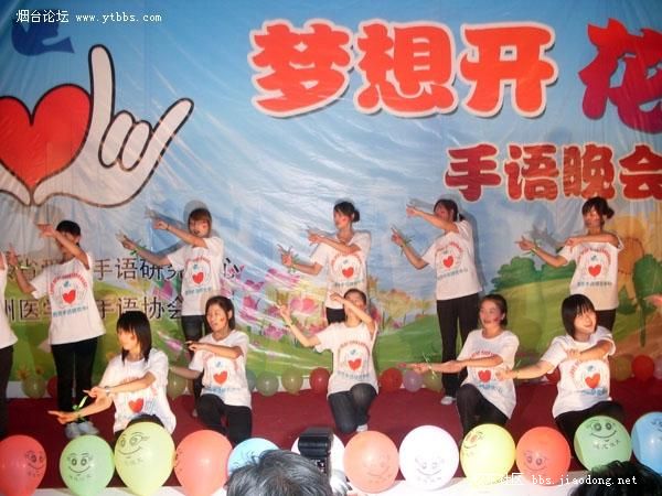 义工观看梦想开花手语晚会