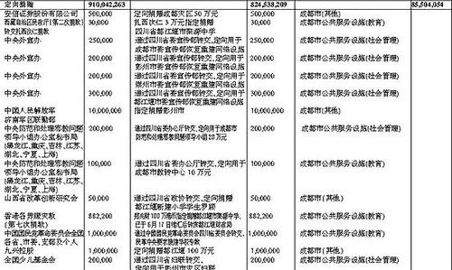 汶川财政厅四川地震41亿捐款近全数落实(附表)高中生雯雯被图片