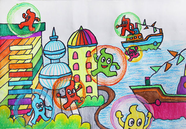 儿童创意风景画_儿童网