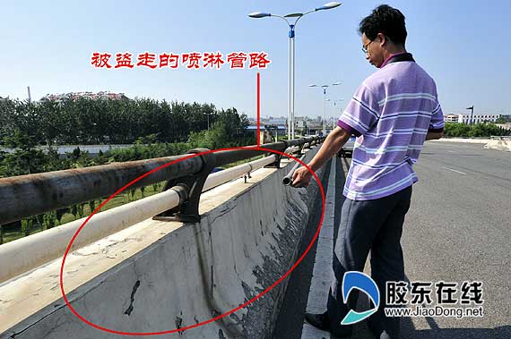 市政设施屡遭黑手 市政养管处公布举报电话__