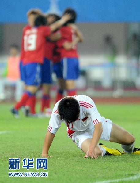 中国男足0比3负于韩国队遭淘汰 _亚运热点_2