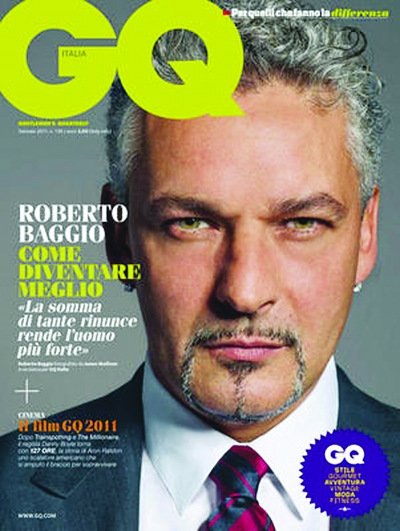 近日意大利足球巨星罗伯特巴乔为意大利版《gq》拍摄一组时尚大片