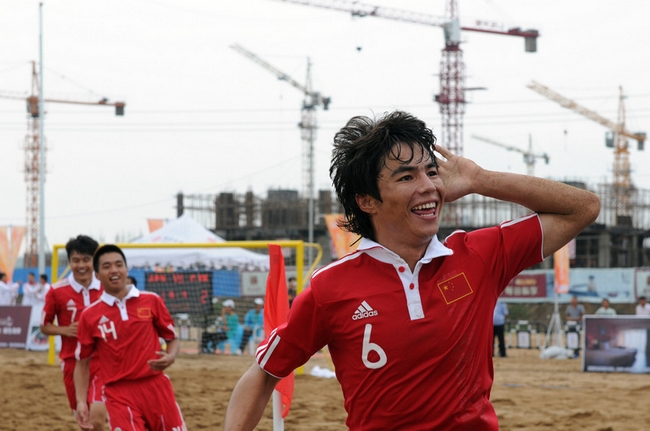 沙滩足球(中国队对日本队) - 山东省烟台市海阳