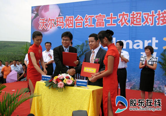 沃尔玛农超对接基地落户烟台 800果农收益_李