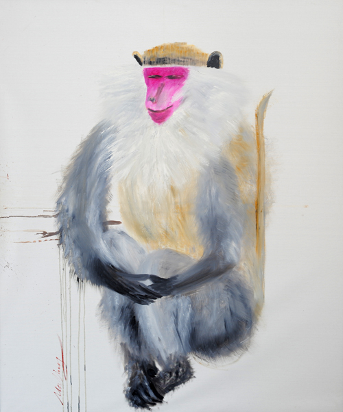 马玲:油画作品-猴子系列