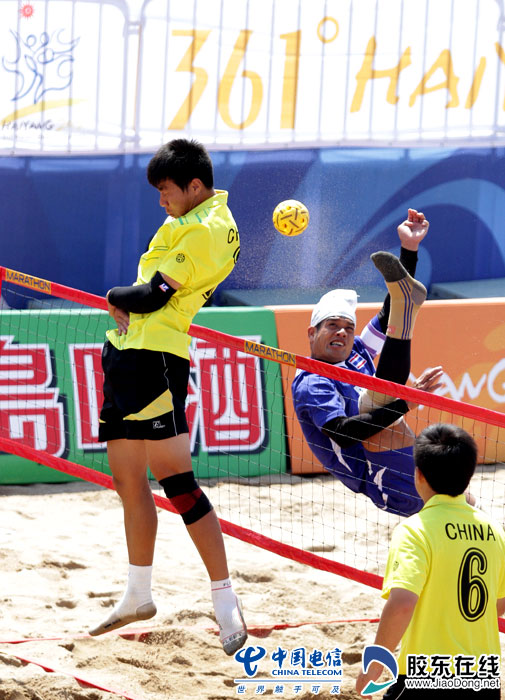 组图:第三届亚沙会沙滩藤球比赛6月16日开赛 科教文体 烟台新闻网 胶东在线 国家批准的重点新闻网站