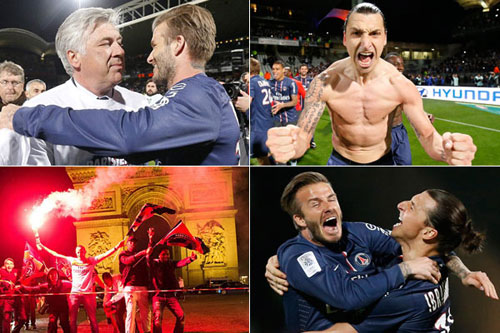 法甲-巴黎提前2轮夺19年首冠 贝克汉姆生涯10