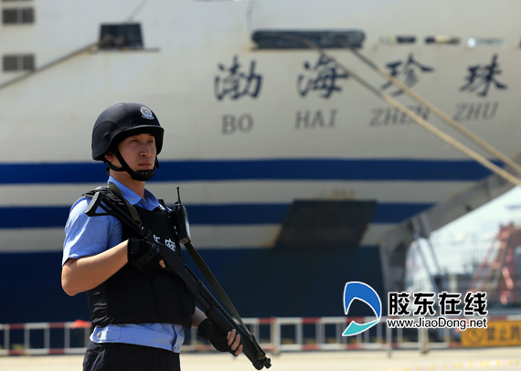 我市港口设施保安演习在烟台港举行
