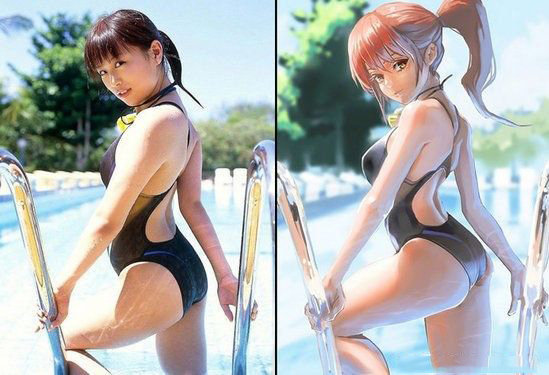 超逼真<em>校园动漫</em>美女模仿秀(组图)