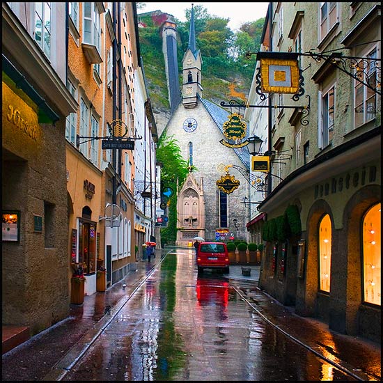 奥地利萨尔茨堡古老城堡新鲜的感知