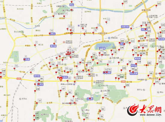 济南市代售点分布图.