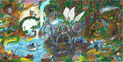 美华裔女童夺涂鸦大赛冠军 作品登谷歌主页 国