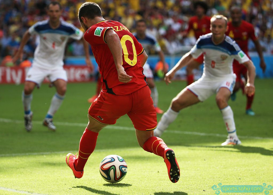 高清图:比利时胜俄罗斯 阿扎尔助攻奥利吉绝杀