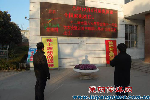 市第二实验中学开展宪法日宣传活动(图)