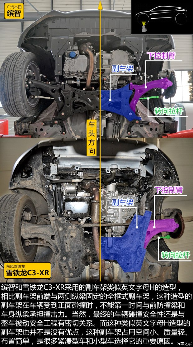 布局区别大 缤智/雪铁龙c3-xr底盘对比 导购指南 汽车
