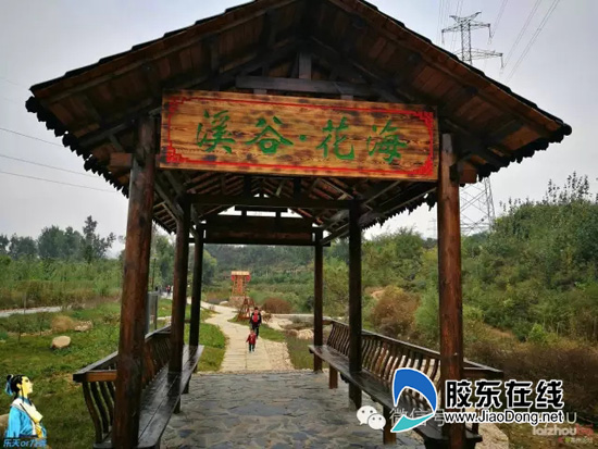 胶东在线消息: 莱州市文昌路街道后河村,是近郊一处古朴的小村落,石头民居,百年古柳,淙淙溪水,幽静林荫,一派原生态农家味道。 村西头,因其特殊的地理结构,在雨水较为丰沛的年月,当地老百姓经常听到类似龙吟的声音,久而久之,当地人称之为龙吟涧,龙吟涧月牙湾休憩区便依此而打造。