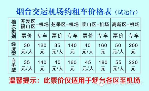 【烟台生活】蓬莱国际机场新增机场巴士、机场