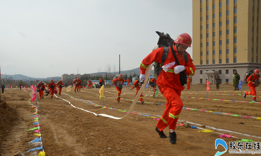 全省森林消防专业队比技能 水泵接力水枪打靶