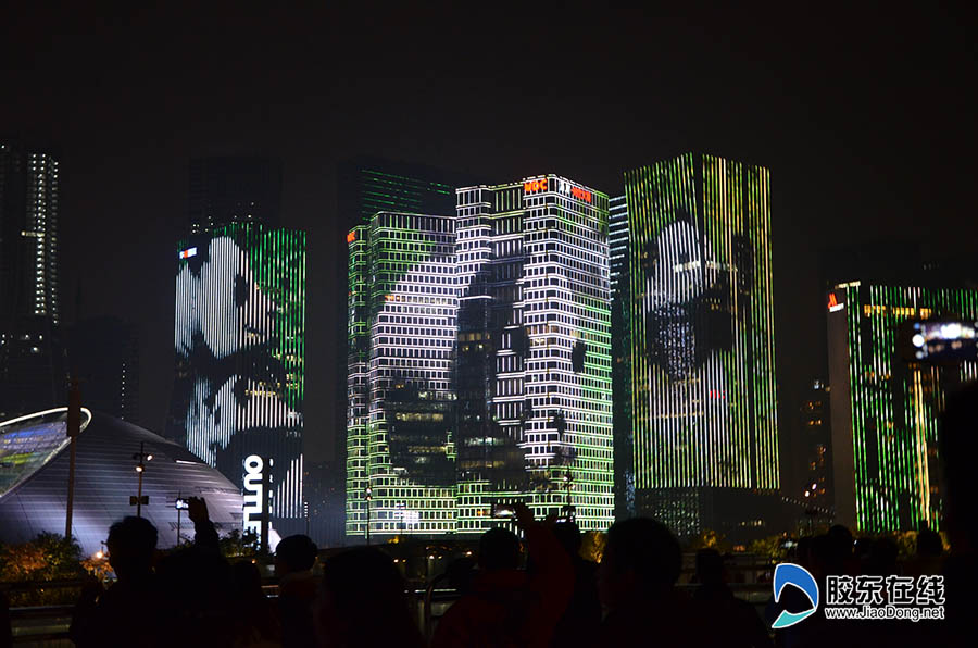 钱江新城灯光秀 一场美轮美奂的视觉盛宴(组图