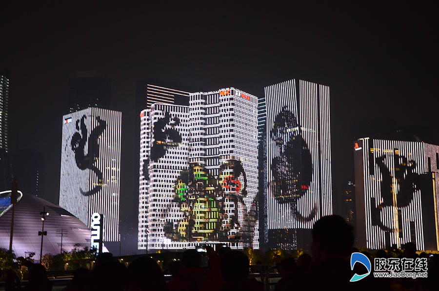 钱江新城灯光秀 一场美轮美奂的视觉盛宴(组图