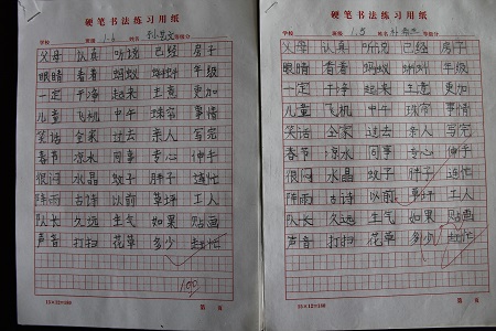 莱山区实验小学重视学生写字教学