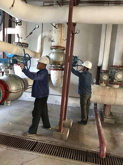 烟台500全面启动供热管网注水试压工作