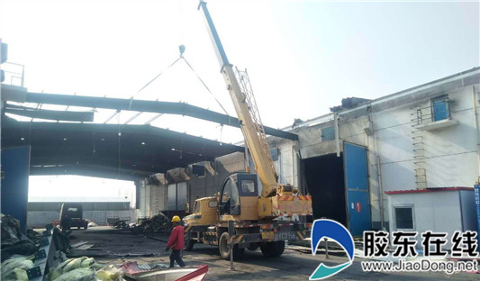 图为莱阳市违建拆除过程