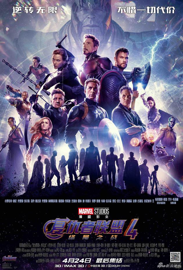 《复联4》上映4天票房破20亿 破《流浪地球》
