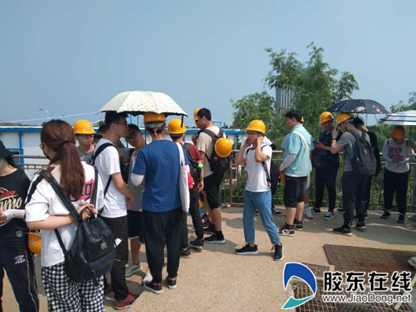 烟台市辛安河污水处理厂迎来烟台大学环境学院学生实习