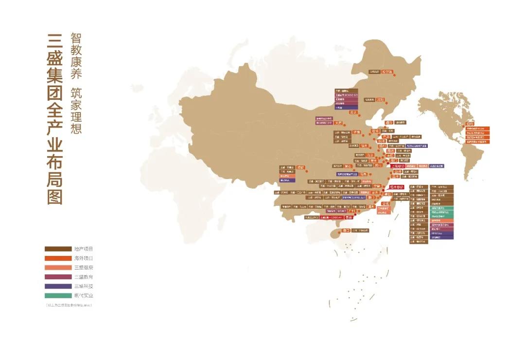 三盛集团全产业分布图