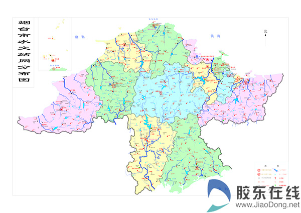 烟台市水文站网分布图