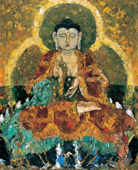 汤传杰油画作品巡回展在蓬莱开幕(组图)