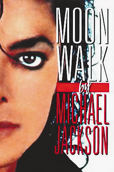 图为迈克尔·杰克逊生前自传《moon walk》.