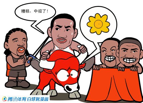 漫画:奇兵背后偷袭公牛 热火胜公牛夺回一局