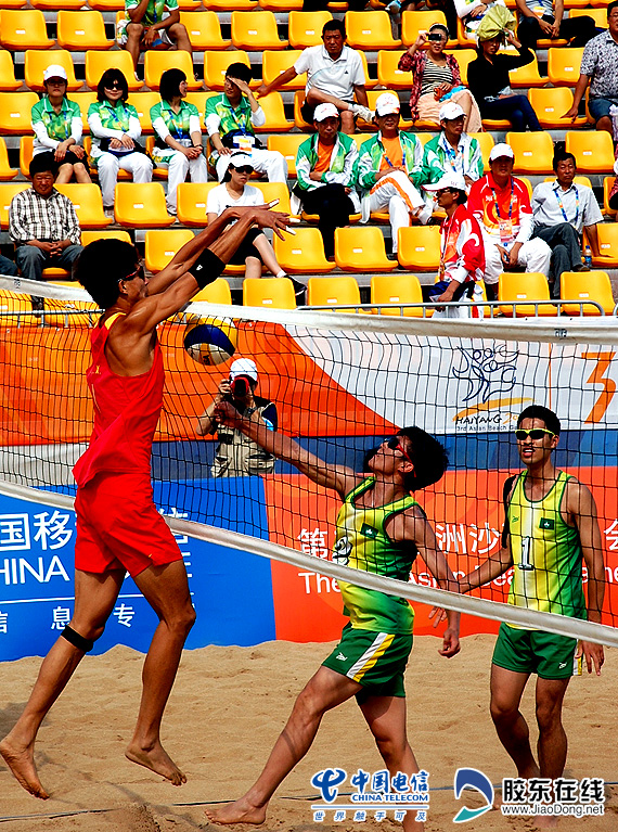 沙排赛中国2:0优胜中国澳门 一选手是烟台人