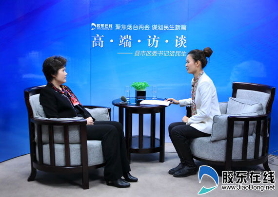 栖霞市委书记李宁做客本网高端访谈.本网记者 李刚 摄