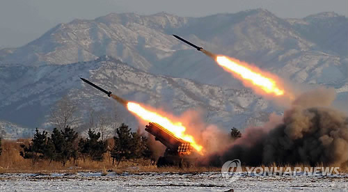 朝鲜向东海发射30枚短程火箭 射程约60公里