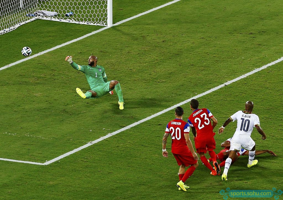 高清图:世界杯美国胜加纳 邓普西奉献闪电进球