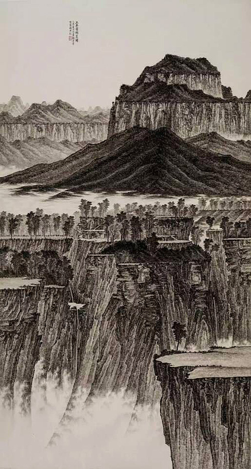 国内著名山水画家侯震个人画展10月31日举行