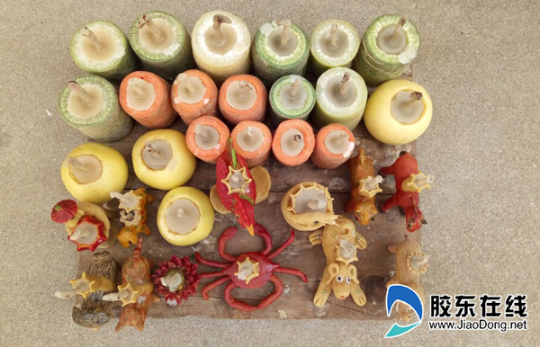 蓬莱七旬老人亲手制作元宵节腊灯 栩栩如生(图)