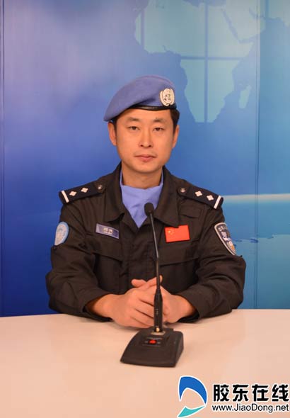烟台边防检查站赴利比里亚维和警察防暴队队员刘健