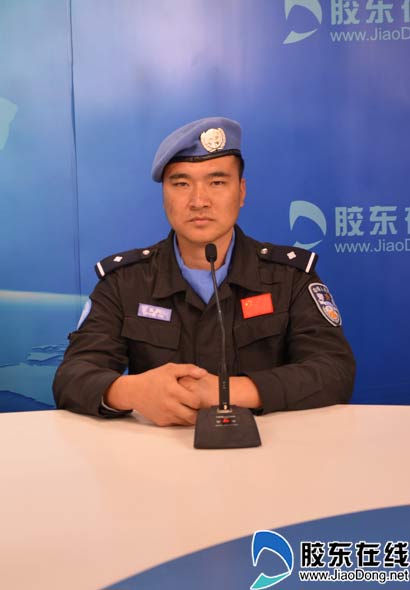 烟台边防检查站赴利比里亚维和警察防暴队队员张勇