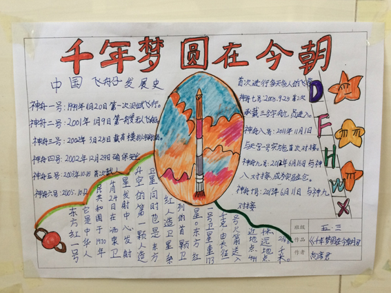 祥发小学"关注航天"知识宣传教育活动_烟台教育_胶东在线教育频道