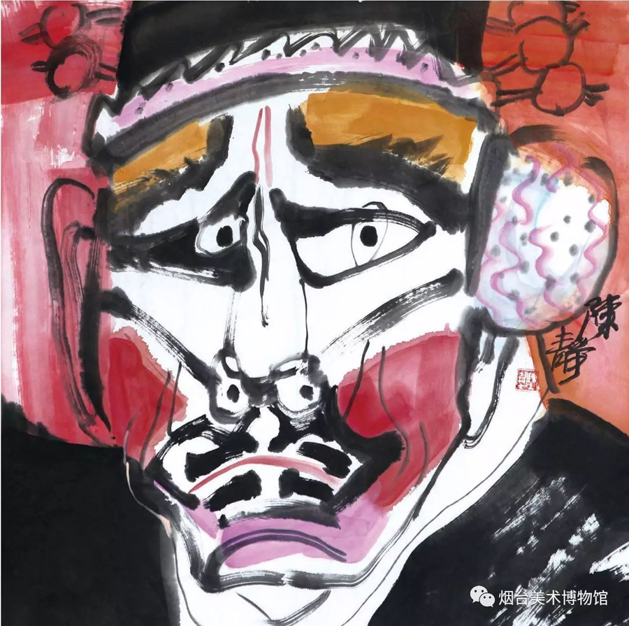 《脸谱意象 时迁》陈静 68x68cm
