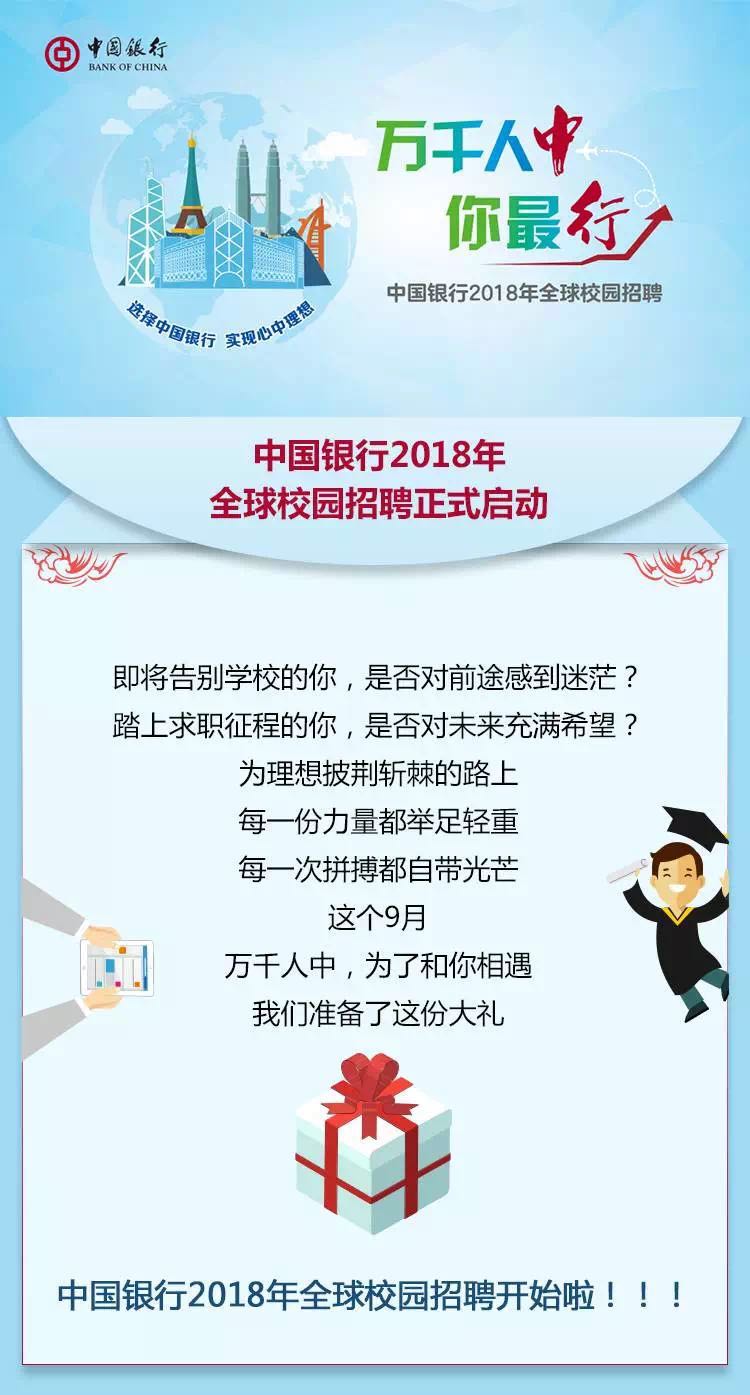 万千人中你最行 中国银行2018全球校园招聘启动