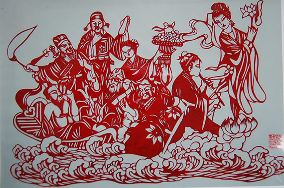 33《八仙传说》剪纸 拍摄者;梁守靓