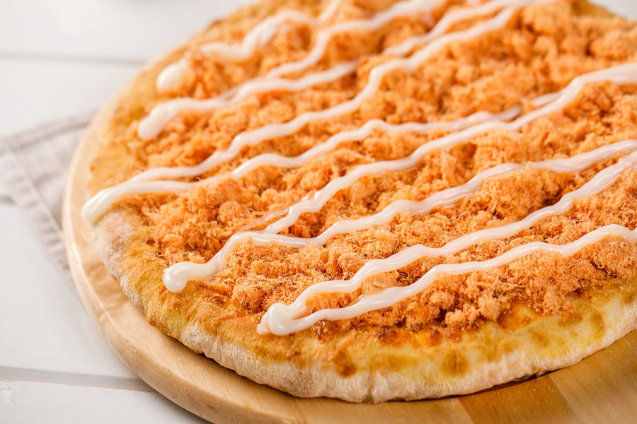 赛文推出酸甜咸香的乳酸菌蛋黄肉松披萨