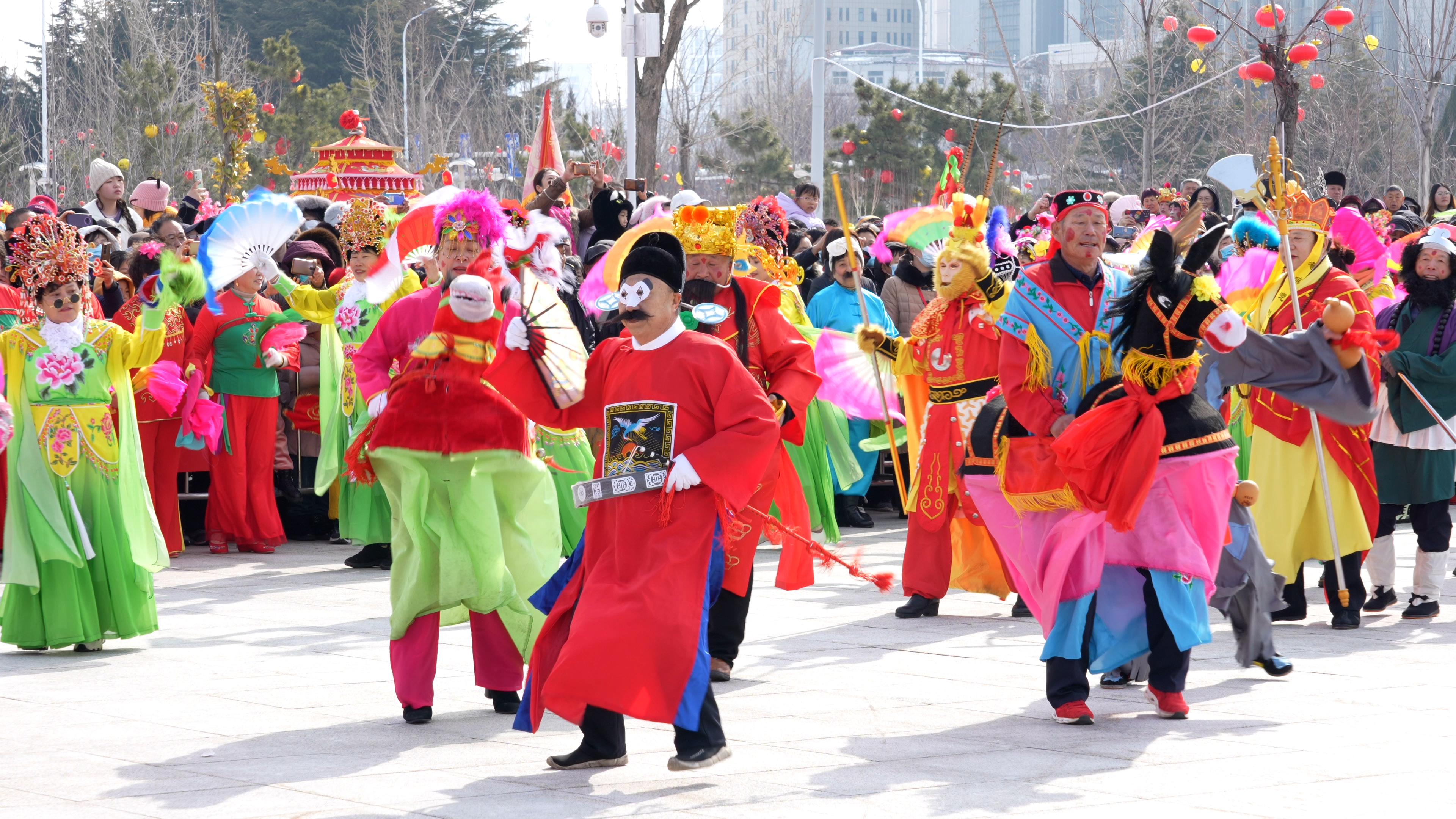 秧歌进城闹新春烟台市庆新春秧歌进城民俗文化展演暨非遗大集活动欢乐